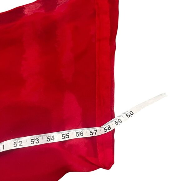 IvaNova  Mini Backless Dress W/Rhinestones and Long Dramatic Sheer Sleeve Red 4 - Picture 9 of 10